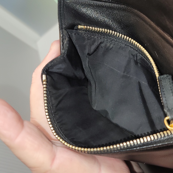 AUTHENTIC MIU MIU TRI-FOLD BLACK LEATHER LONG WALLET GOOD USED CONDITION - Picture 16 of 16